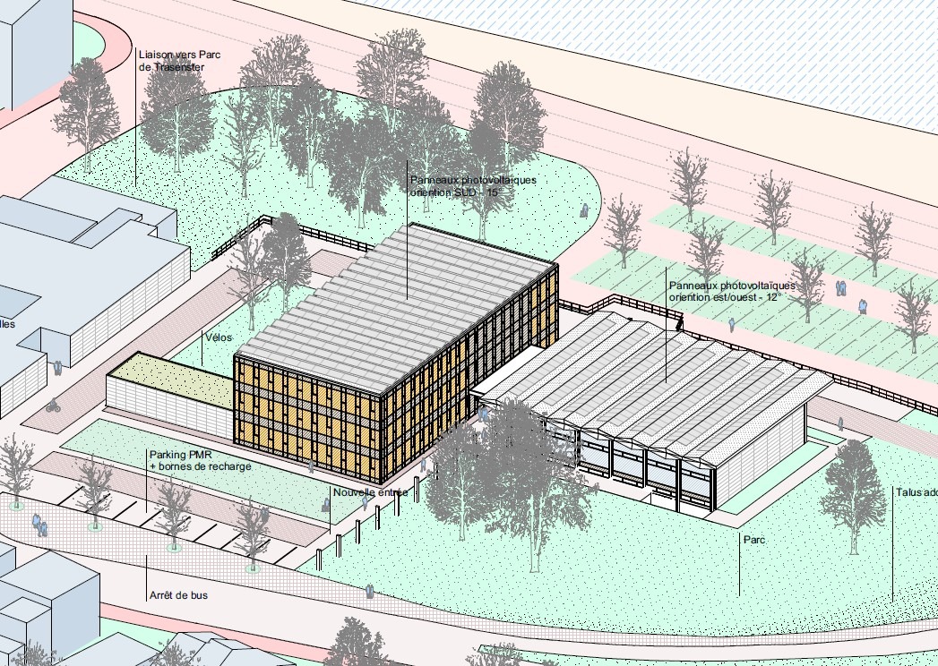 Esquisse immeuble de logements à Ougrée